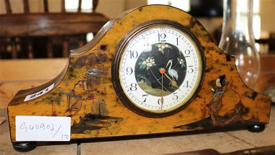 Faux tortoiseshell & lacquered clock